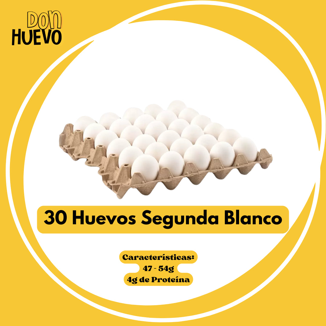 30 Huevos Segunda Blanco - La Mejor Proteína