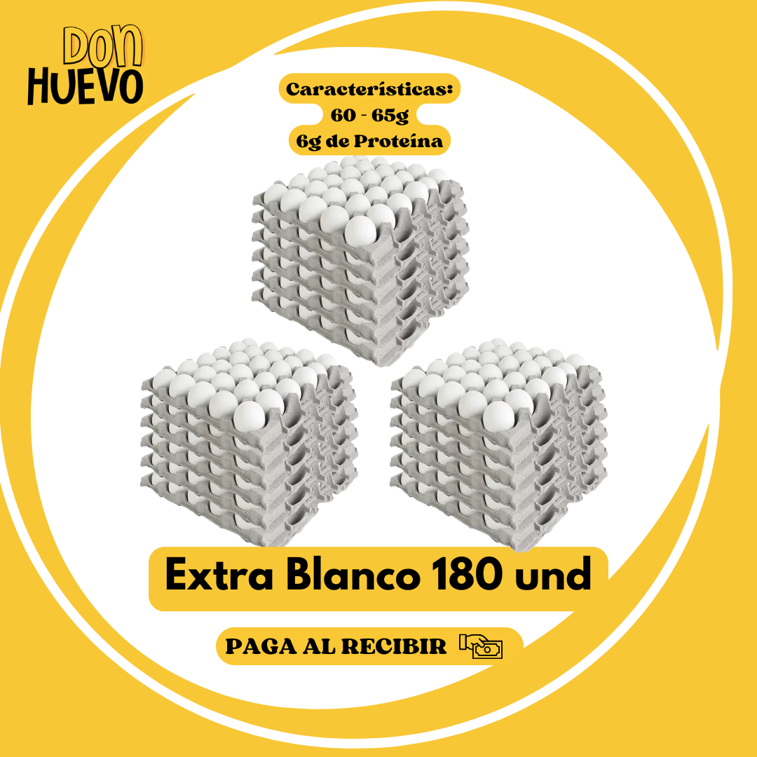 Caja Extra Blanco (180u) - La Mejor Proteína