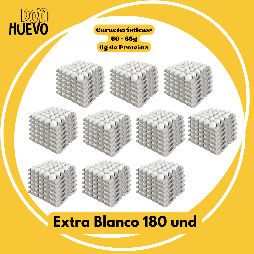 Caja Extra Blanco (180u) - La Mejor Proteína