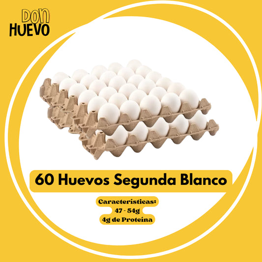 60 Huevos Segunda Blanco - La Mejor Proteína