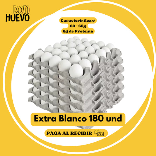 Caja Extra Blanco (180u) - La Mejor Proteína