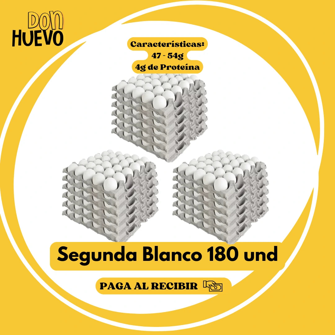 Caja Segunda Blanco (180u) - La Mejor Proteína