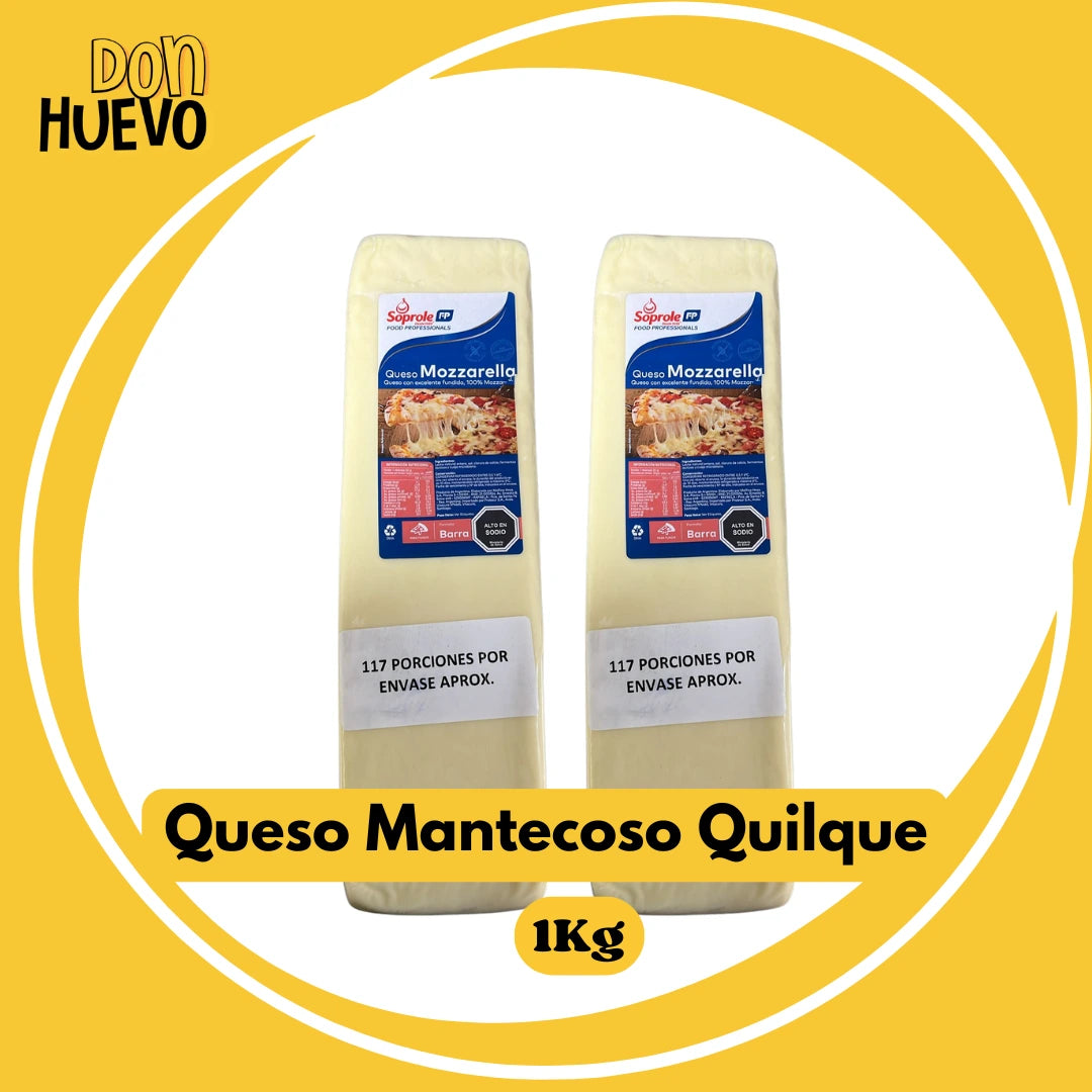 Queso Mozzarella Soprole - Ideal para derretir