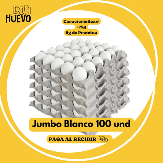 Caja Jumbo Blanco (100u) - La Mejor Proteína