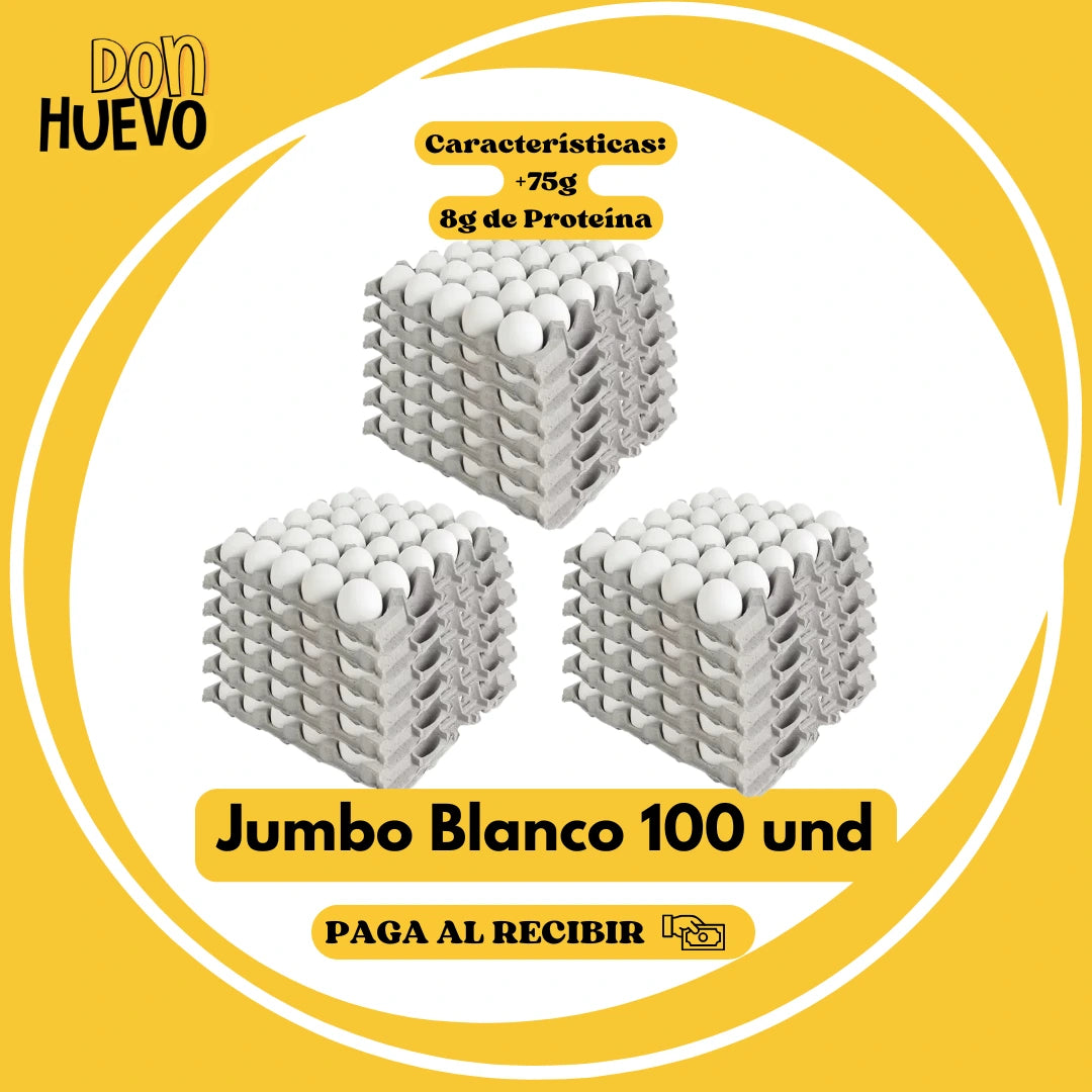 Caja Jumbo Blanco (100u) - La Mejor Proteína